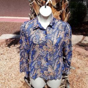 Dana Buchman Sheer Top Size L